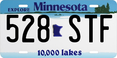MN license plate 528STF