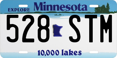 MN license plate 528STM