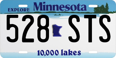 MN license plate 528STS