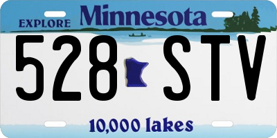 MN license plate 528STV