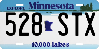 MN license plate 528STX