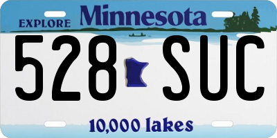 MN license plate 528SUC