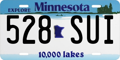 MN license plate 528SUI