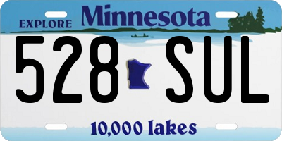 MN license plate 528SUL