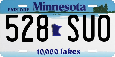 MN license plate 528SUO