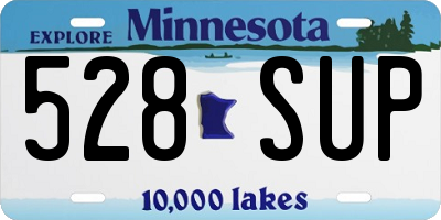 MN license plate 528SUP