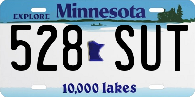 MN license plate 528SUT