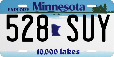 MN license plate 528SUY