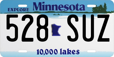 MN license plate 528SUZ