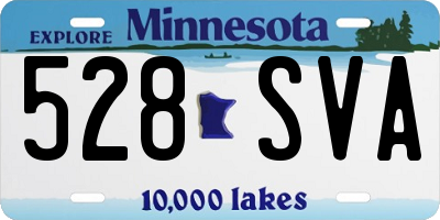 MN license plate 528SVA