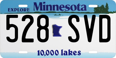 MN license plate 528SVD