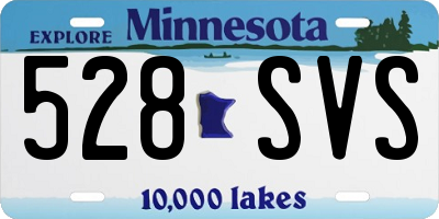 MN license plate 528SVS