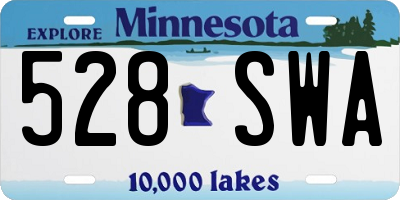 MN license plate 528SWA