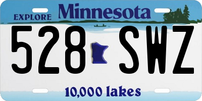 MN license plate 528SWZ