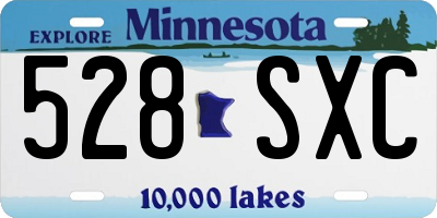 MN license plate 528SXC