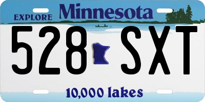 MN license plate 528SXT