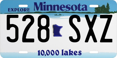 MN license plate 528SXZ