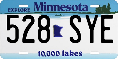 MN license plate 528SYE
