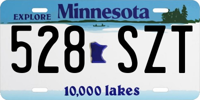MN license plate 528SZT