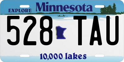 MN license plate 528TAU