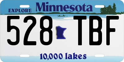 MN license plate 528TBF