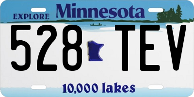 MN license plate 528TEV