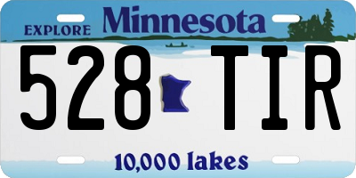 MN license plate 528TIR