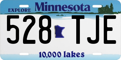 MN license plate 528TJE
