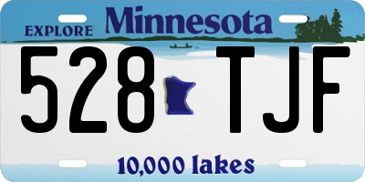 MN license plate 528TJF
