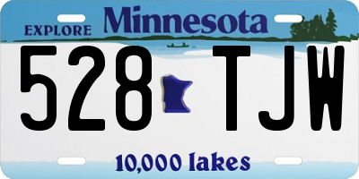 MN license plate 528TJW