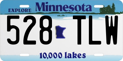 MN license plate 528TLW