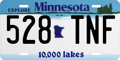 MN license plate 528TNF