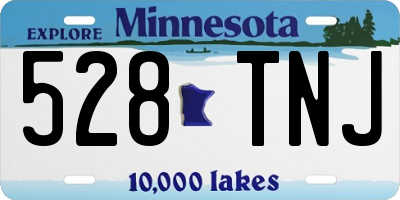 MN license plate 528TNJ