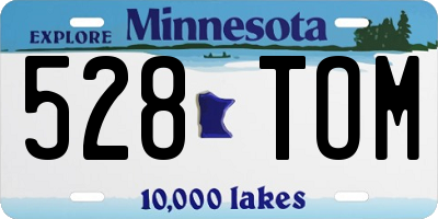 MN license plate 528TOM