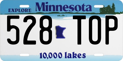 MN license plate 528TOP