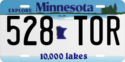 MN license plate 528TOR