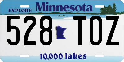 MN license plate 528TOZ