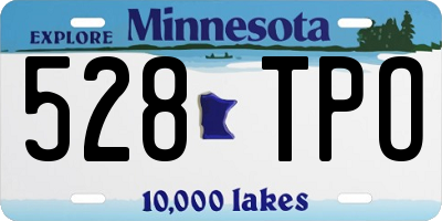 MN license plate 528TPO
