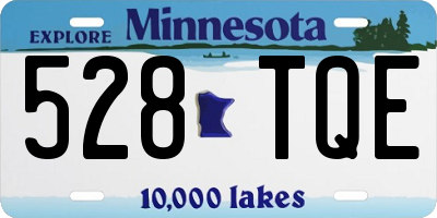 MN license plate 528TQE