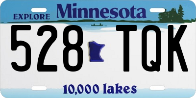 MN license plate 528TQK