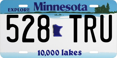 MN license plate 528TRU
