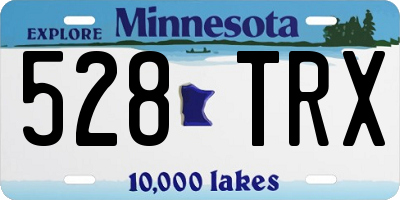 MN license plate 528TRX