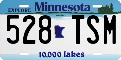 MN license plate 528TSM