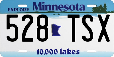 MN license plate 528TSX