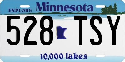MN license plate 528TSY