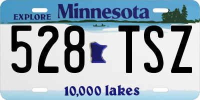 MN license plate 528TSZ