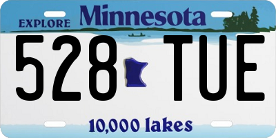 MN license plate 528TUE