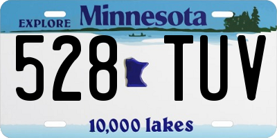 MN license plate 528TUV