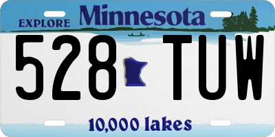 MN license plate 528TUW