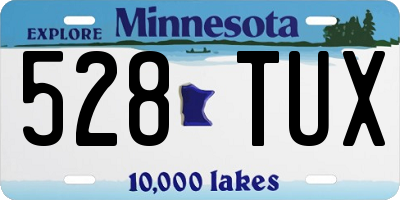 MN license plate 528TUX